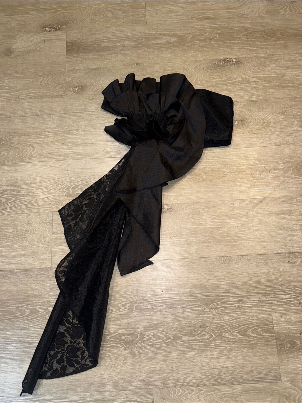 ASOS Black Lace and Satin Bandeau Top